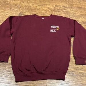 McMaster University Maroon Health Sciences crewneck Sweatshirt